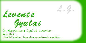 levente gyulai business card